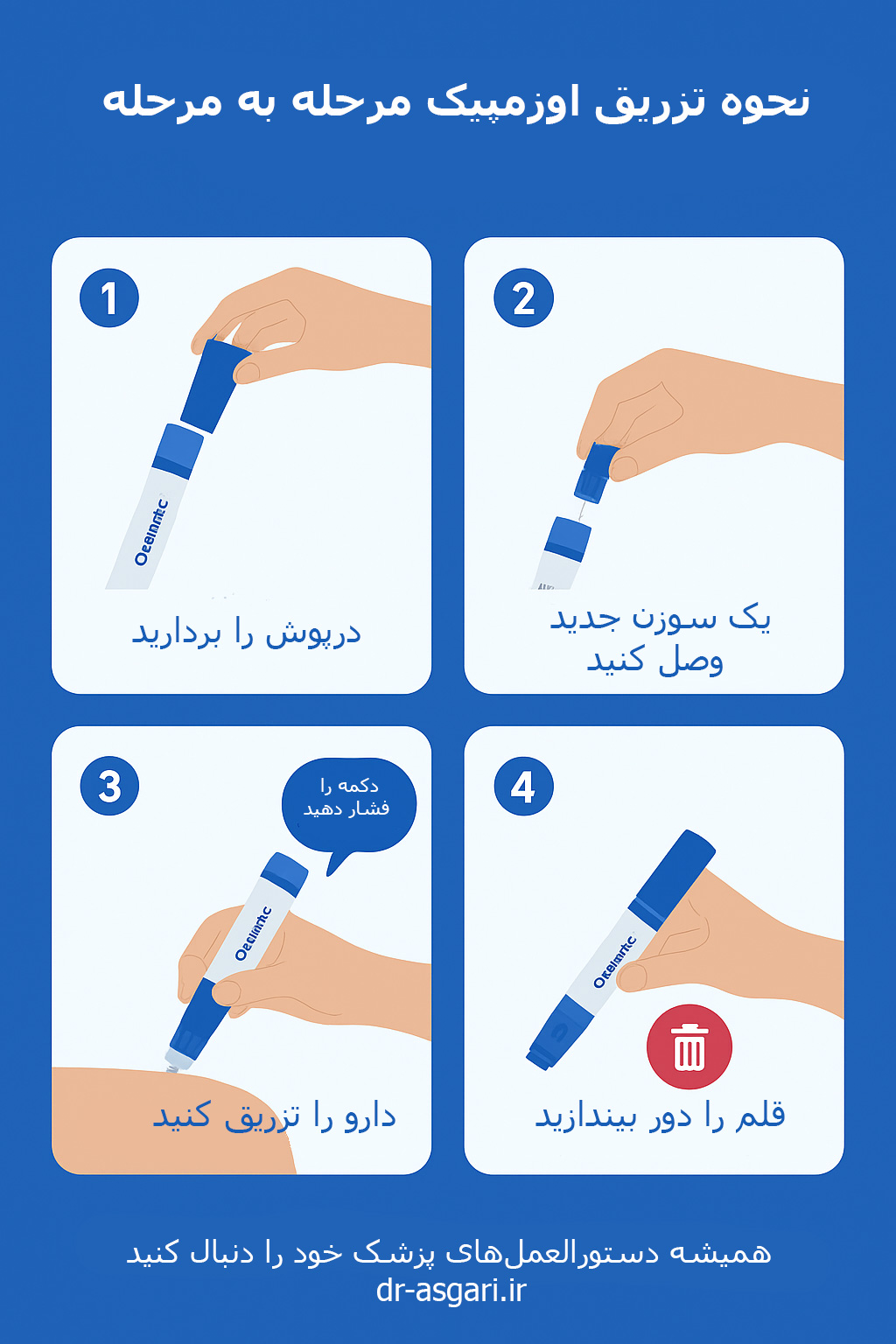 اوزمپیک (Ozempic): کاربردها، نحوه مصرف، عوارض و نکات مهم | دکتر نسرین عسگری سوران